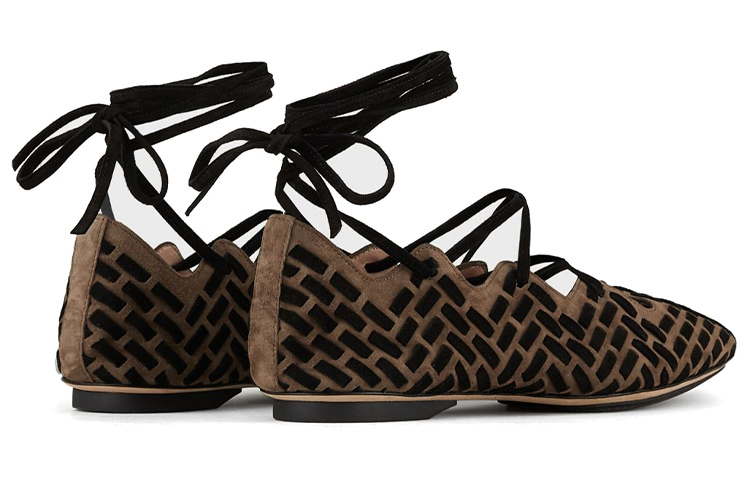 (W) Emporio Armani Classic Ballet Flat 'Black Brown' 圖 3