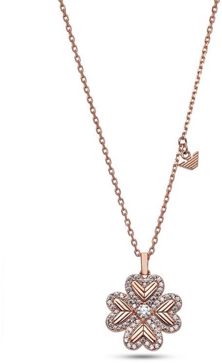 women-emporio-armani-clover-pendant-necklace-925-silver-rose-gold-jewelry-eg-3609221