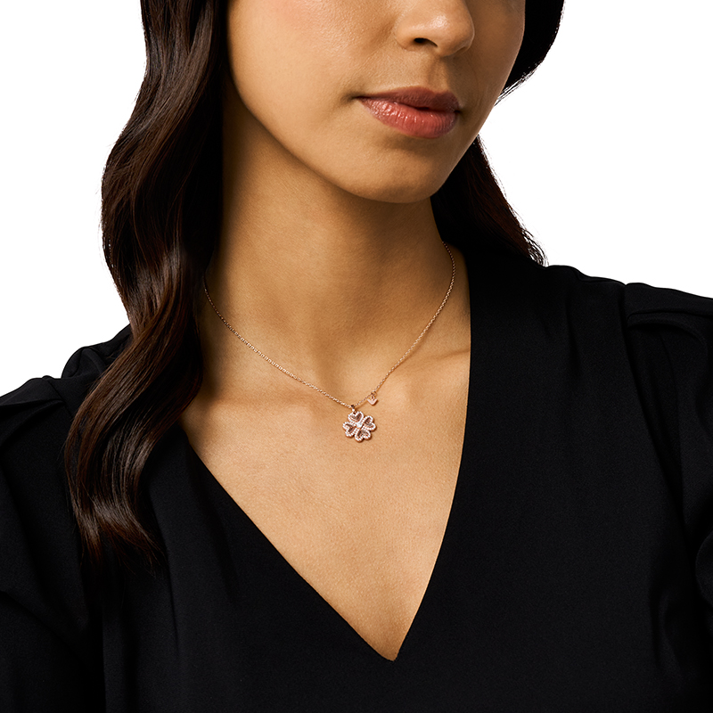 Purchase (Women) Emporio Armani Clover Pendant Necklace 925 Silver Rose Gold  Jewelry. EG3609221