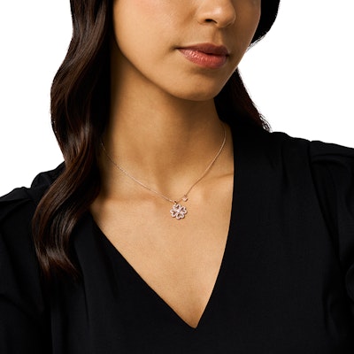 (Women) Emporio Armani Clover Pendant Necklace 925 Silver Rose Gold Jewelry. EG3609221 Purchase (Women) Emporio Armani Clover Pendant Necklace 925 Silver Rose Gold Jewelry. EG3609221