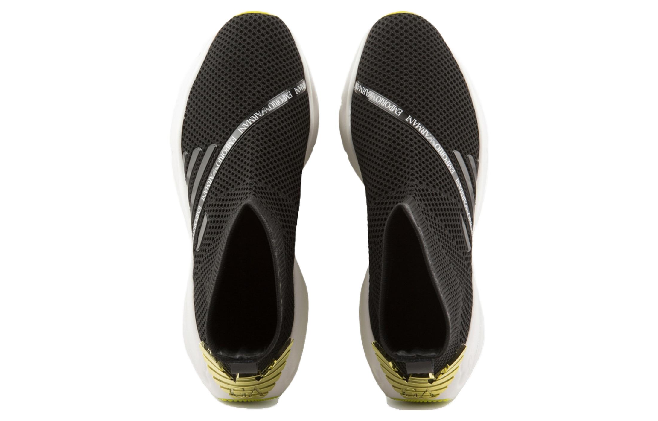 (W) Emporio Armani CNY Series 'Black Leather Mesh Knit Sock' 圖 3