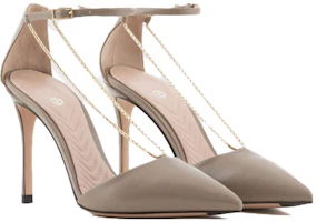 Order EMPORIO ARMANI阿瑪尼 d'Orsay 皮革 扣環尖頭 細跟 高跟鞋 9.5cm 女款 淺褐色