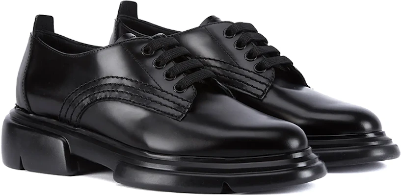 (W) Emporio Armani 德比鞋 '哑光黑色皮革' X3C164XF594100002 Shop (W) Emporio Armani 德比鞋 '哑光黑色皮革' X3C164XF594100002