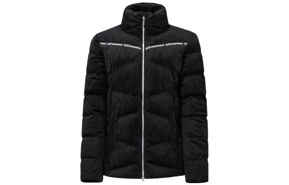 Order (W) EMPORIO ARMANI EA7 黑色高領棉質外套印花夾克. 6KTB09-TN4LZ-1200