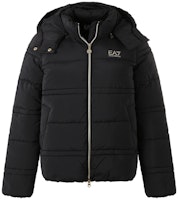 (Women) EMPORIO ARMANI EA7 Black Logo Print Hooded Cotton Jacket SS24. 6RTB09-TNDAZ-0200 (Women) EMPORIO ARMANI EA7 Black Logo Print Hooded Cotton Jacket SS24. 6RTB09-TNDAZ-0200