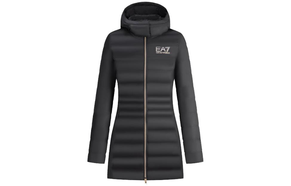 Order (W) EMPORIO ARMANI EA7 黑色LOGO印花連帽棉外套 FW23. 6RTK01-TN88Z-0200