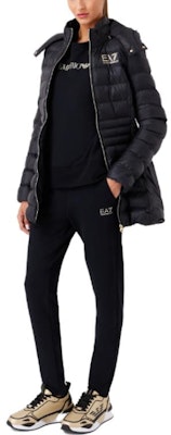 (W) EMPORIO ARMANI EA7 黑色LOGO印花連帽棉外套 FW23. 6RTK01-TN88Z-0200 Purchase (W) EMPORIO ARMANI EA7 黑色LOGO印花連帽棉外套 FW23. 6RTK01-TN88Z-0200