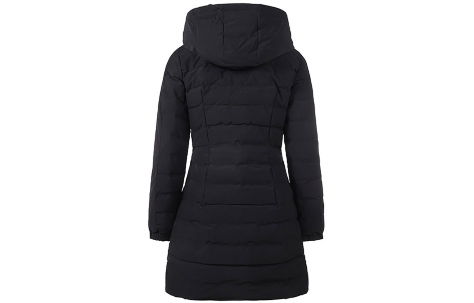 Lookbook (W) EMPORIO ARMANI EA7 黑色標誌連帽印花長版棉外套 6LTL01-TN5VZ-0200