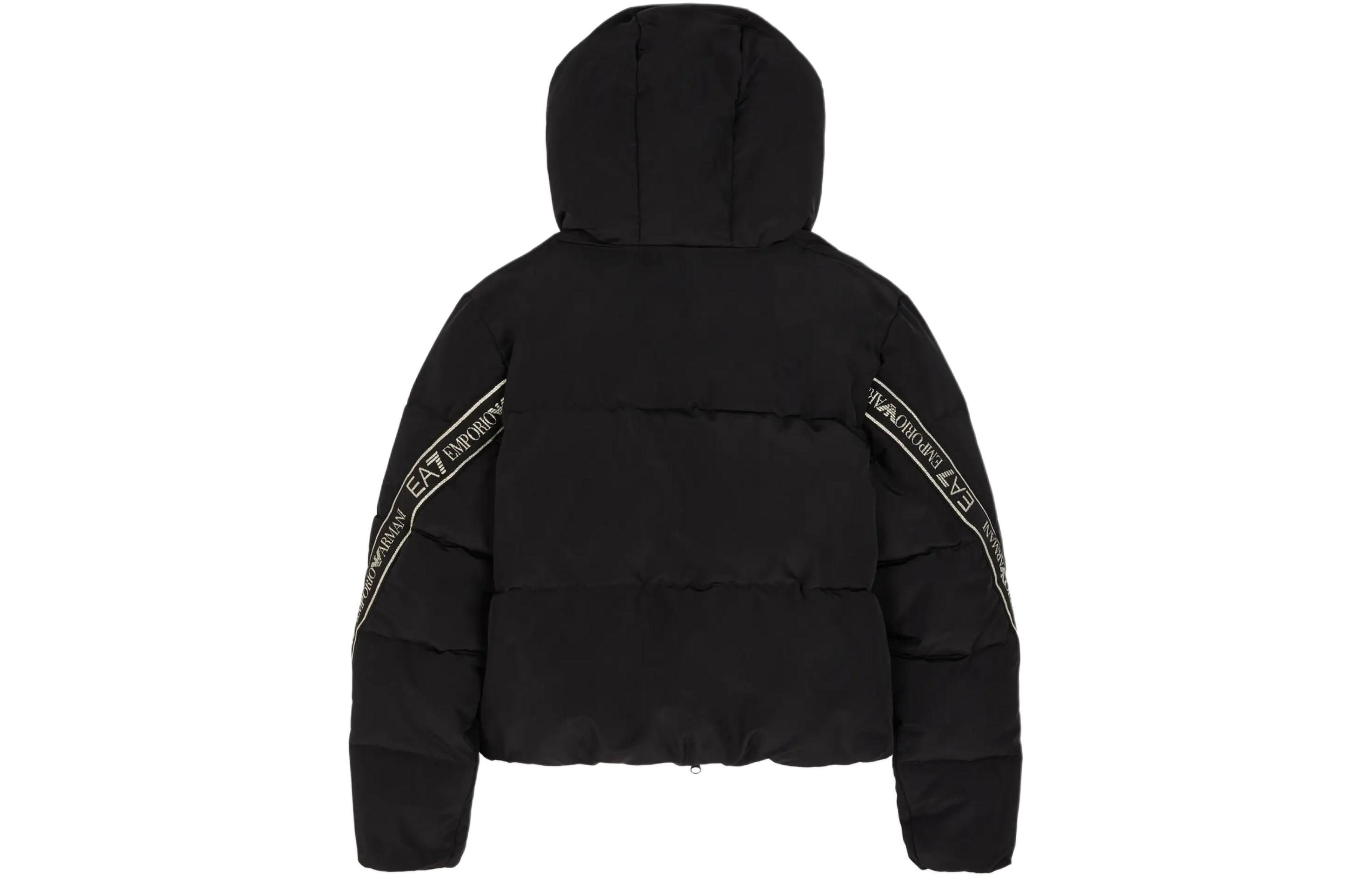 Lookbook (W) EMPORIO ARMANI EA7 黑色標誌連帽外套 - 休閒運動服裝 6RTB25-TN8AZ-1200