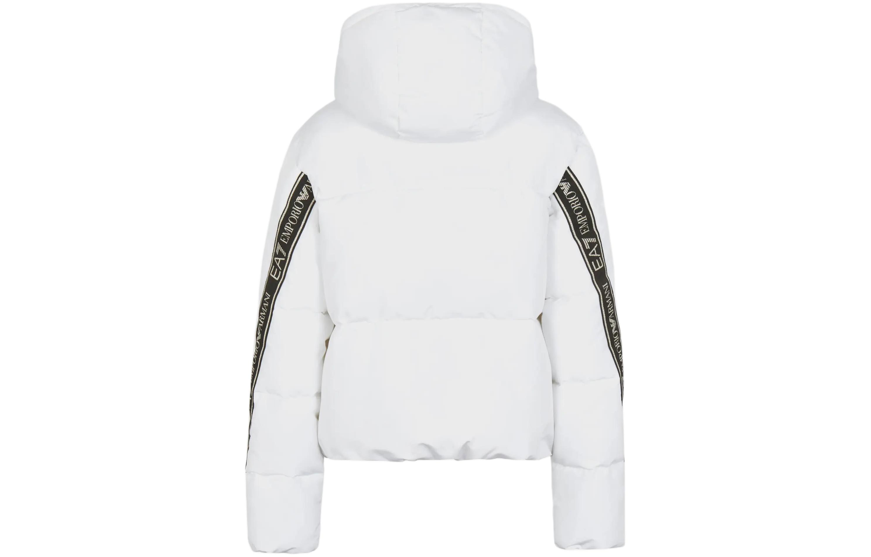 Sizing (W) EMPORIO ARMANI EA7 黑色標誌連帽外套 - 休閒運動服裝 6RTB25-TN8AZ-1200