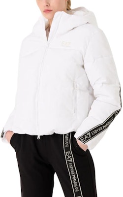 (W) EMPORIO ARMANI EA7 黑色標誌連帽外套 - 休閒運動服裝 6RTB25-TN8AZ-1200 1