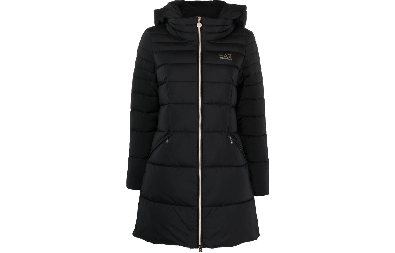 (Women) EMPORIO ARMANI EA7  Black Mid-Length Casual Cotton Jacket with Logo. 6RTL01-TNDAZ-0200 圖 2