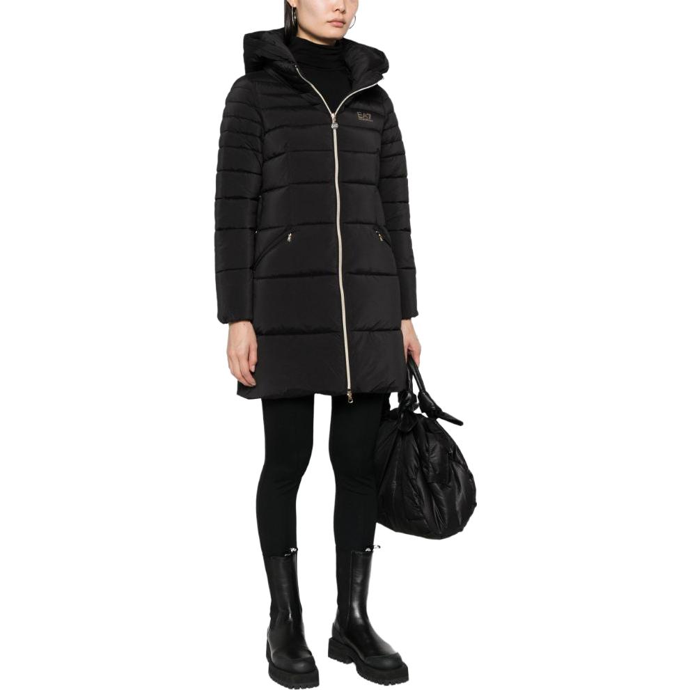 (Women) EMPORIO ARMANI EA7  Black Mid-Length Casual Cotton Jacket with Logo. 6RTL01-TNDAZ-0200 圖 3