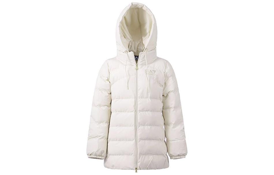 (Women) EMPORIO ARMANI EA7  Logo Print Hooded Cotton Jacket - Moonlight Beige 6LTK09-TN5VZ-0720 圖 2