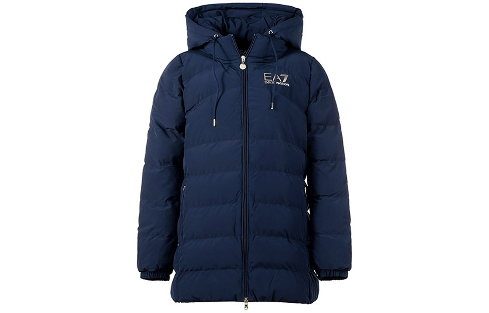 (Women) Emporio Armani EA7  Navy Blue Logo Print Zip-Up Hoodie Jacket. 6LTK09-TN5VZ-0554 圖 2