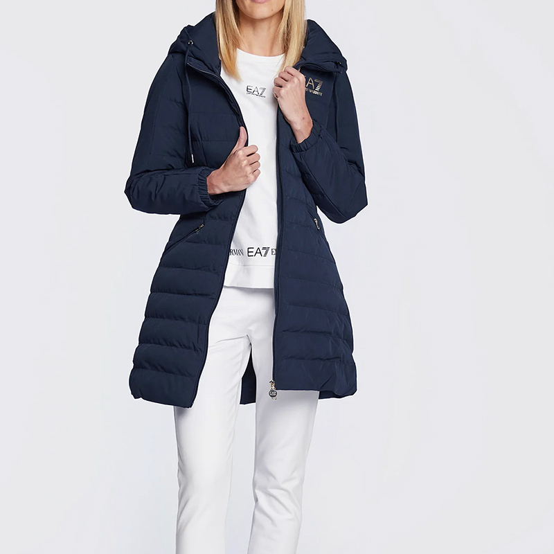 (Women) Emporio Armani EA7  Navy Blue Logo Print Zip-Up Hoodie Jacket. 6LTK09-TN5VZ-0554 圖 4