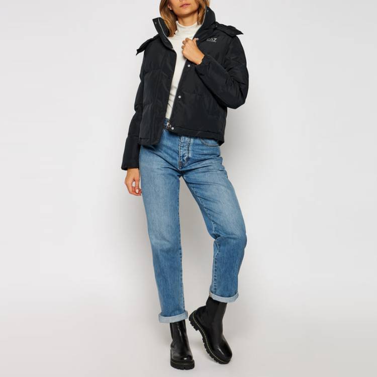 Details for (W) EMPORIO ARMANI EA7 黑色可拆卸连帽棉夹克 6HTB02-TN8AZ-1200