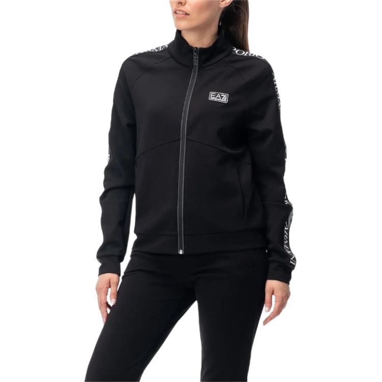 (Women) Emporio Armani EA7 Black Zip-Up Logo Jacket with Stand Collar 3DTM17-TJKWZ-1200 圖 5