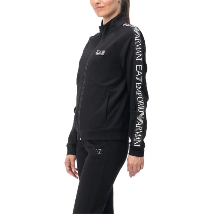 (Women) Emporio Armani EA7 Black Zip-Up Logo Jacket with Stand Collar 3DTM17-TJKWZ-1200 圖 6