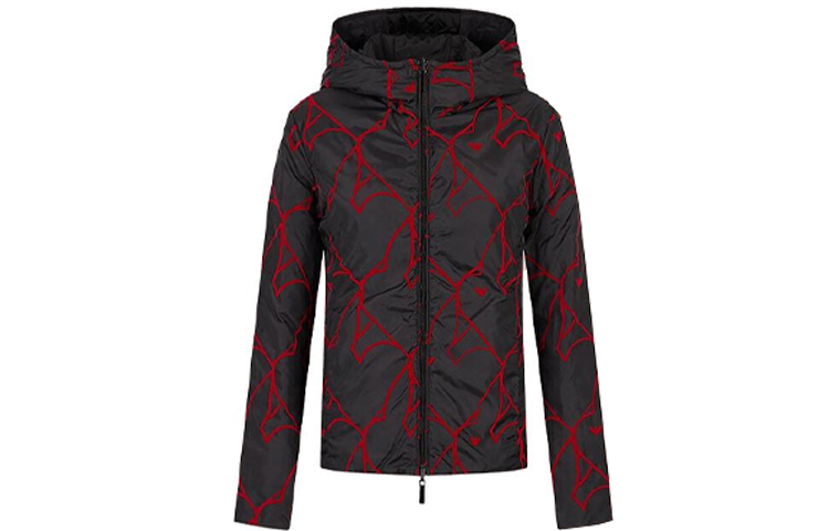 Lookbook (W) Emporio Armani EA7 FW22 雙面兔刺繡連帽外套 黑色 3R2B96-2NFAZ-0999