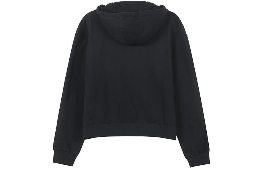 Lookbook (W) Emporio Armani EA7 FW23 Hoodie Hitam dengan Print Huruf. 6RTM05-TJCQZ-1200