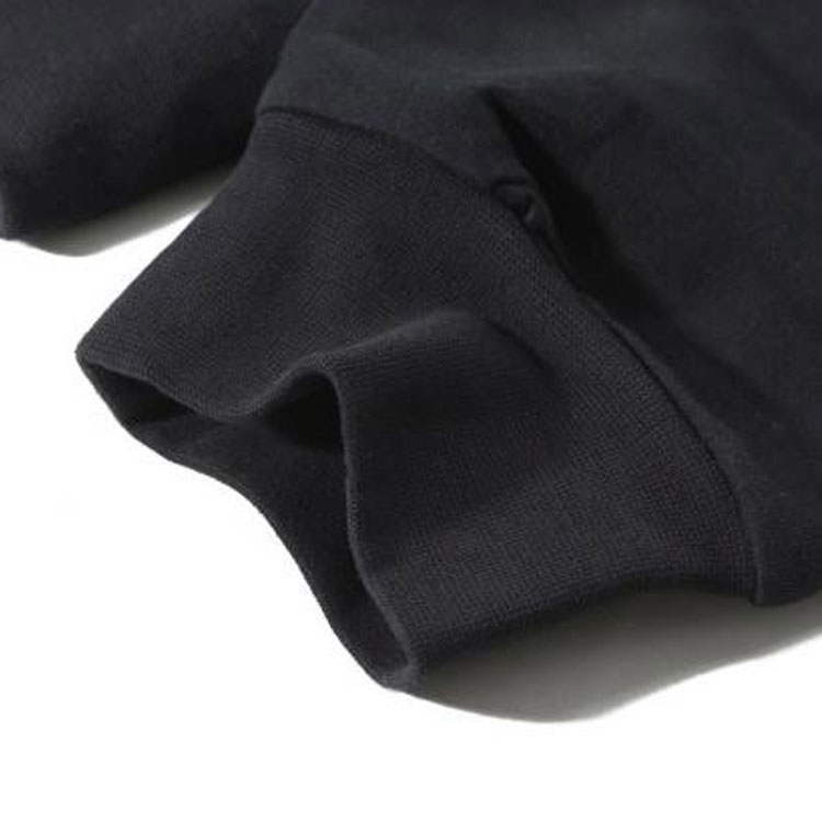 Purchase (W) Emporio Armani EA7 FW23 Hoodie Hitam dengan Print Huruf. 6RTM05-TJCQZ-1200