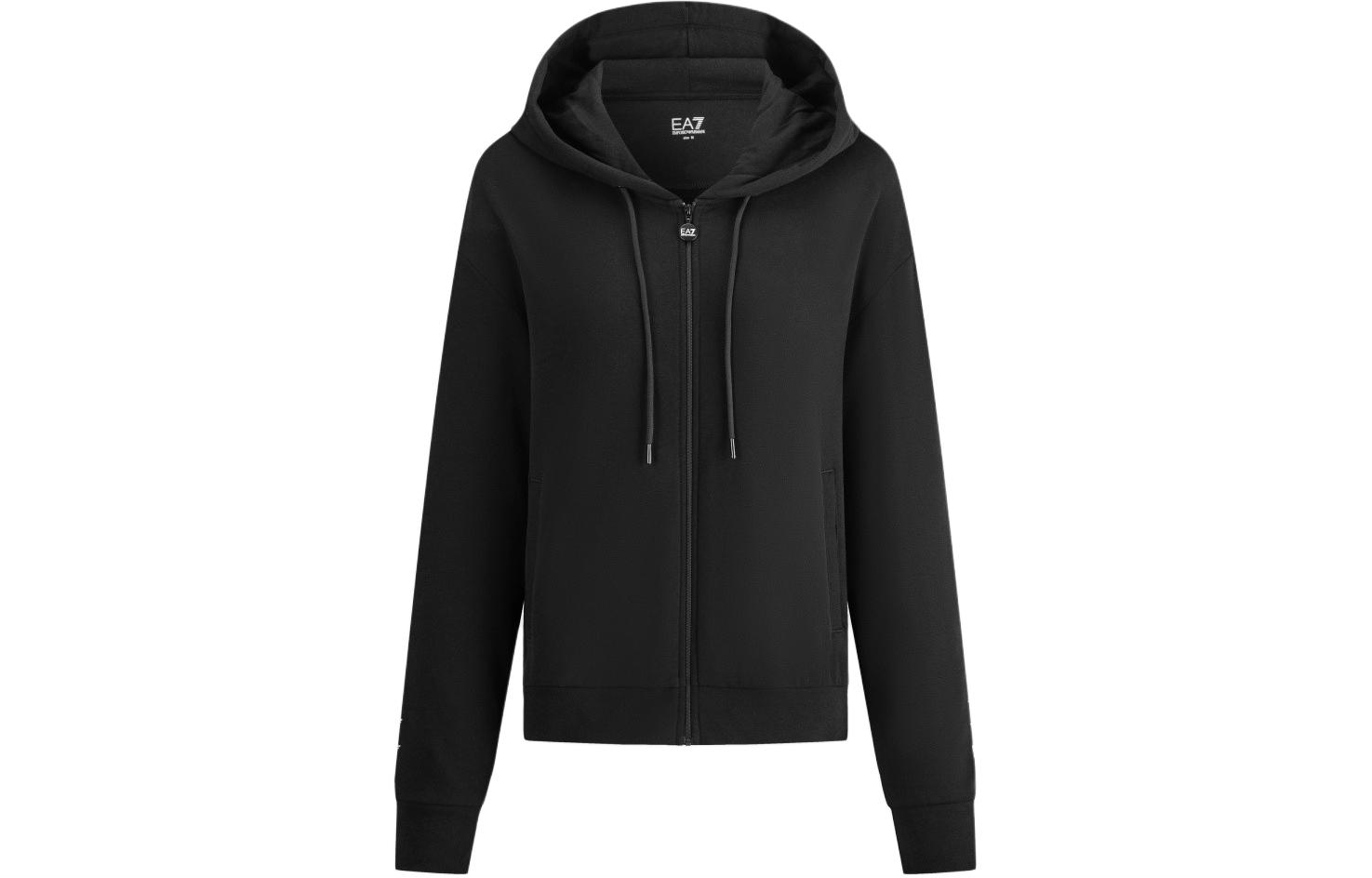 (Women) Emporio Armani EA7 FW23 Black Solid Hoodie Zip Jacket 6RTM28-TJPLZ-0200 圖 2