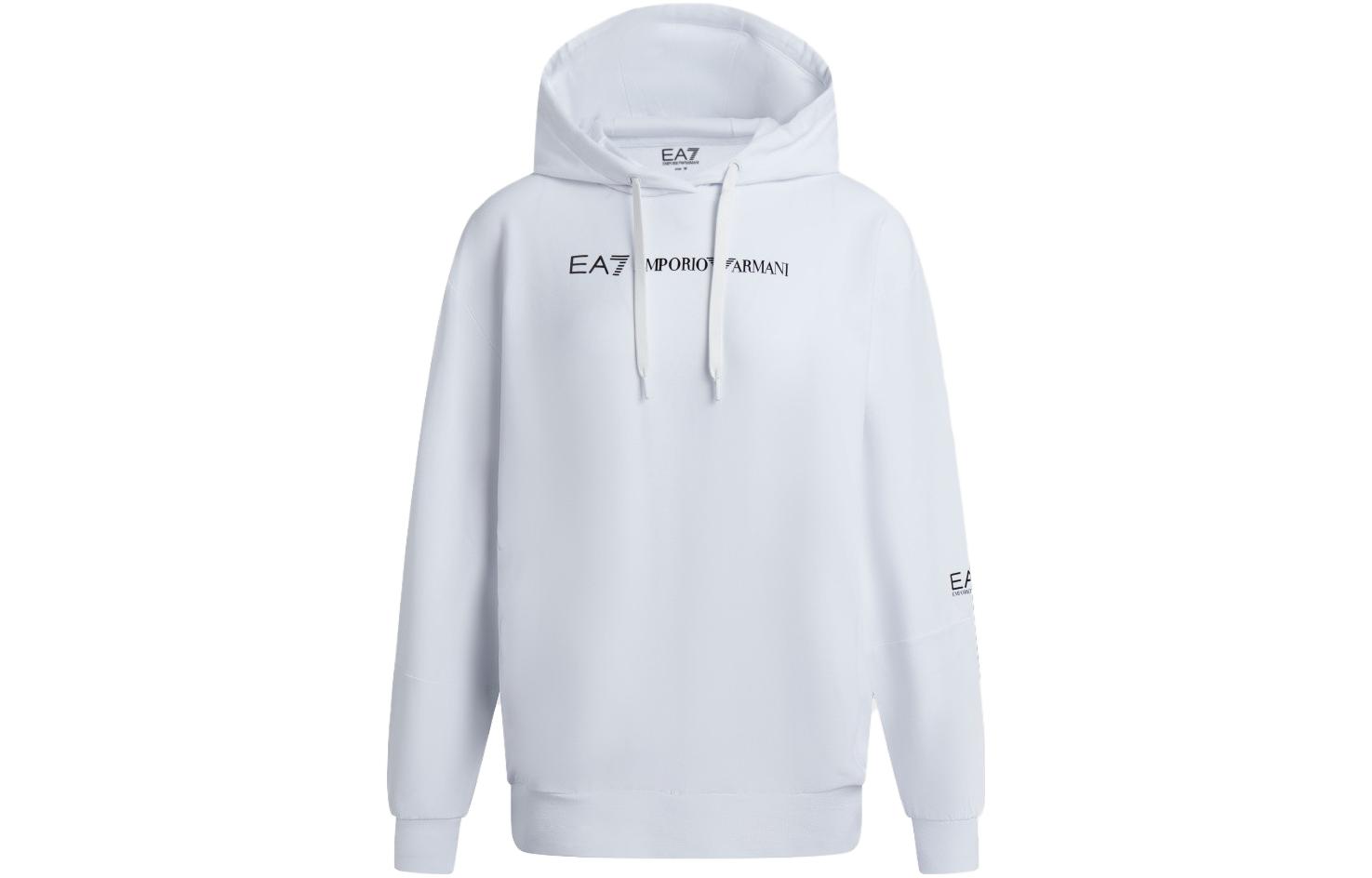 Order (W) Sudadera con Capucha Blanca Emporio Armani EA7 FW23 Logo Print. 6RTM07-TJCQZ-0102