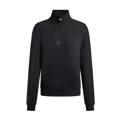 (Women) Emporio Armani EA7 FW23 Logo Print Turtleneck Sweatshirt Black 6RTM08-TJPLZ-0228