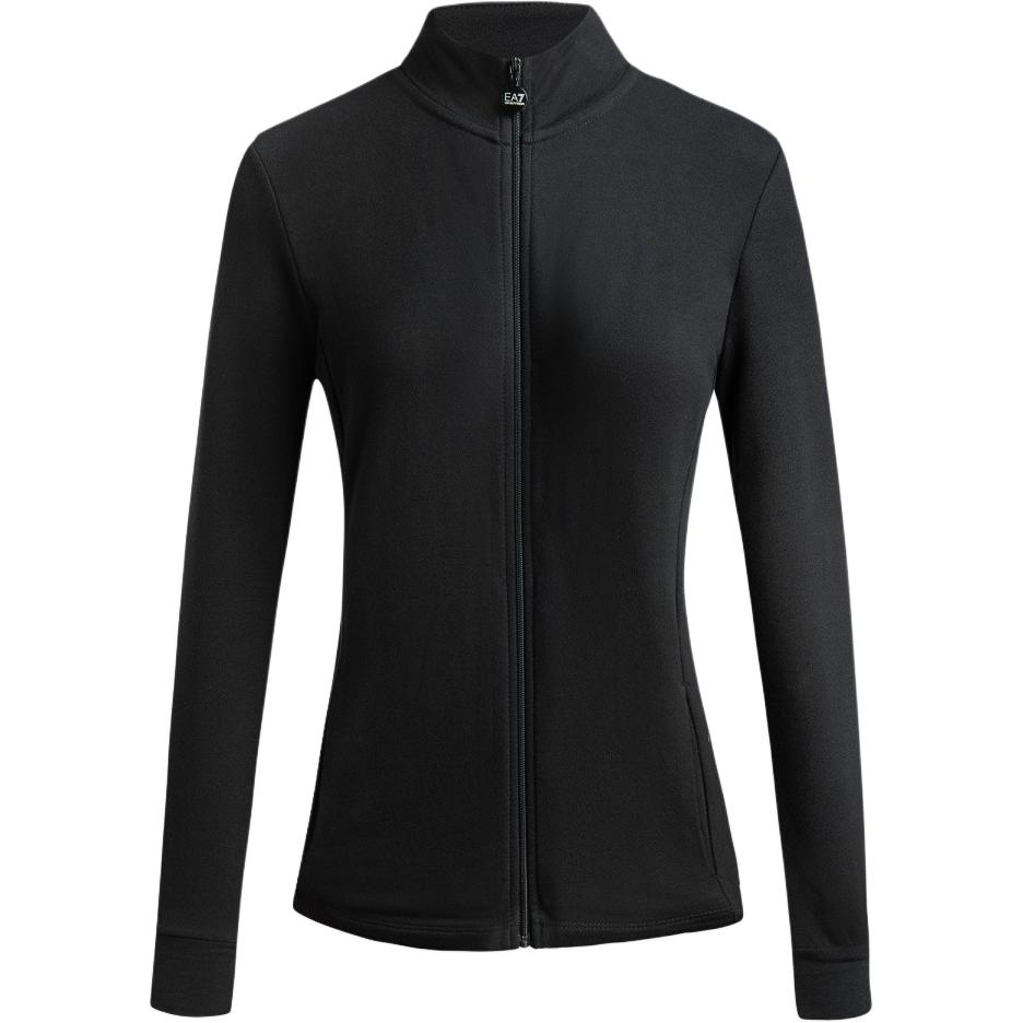 (Women) Emporio Armani EA7 FW23 Slim Fit Logo Zip Jacket Black 6RTM27-TJPLZ-0200