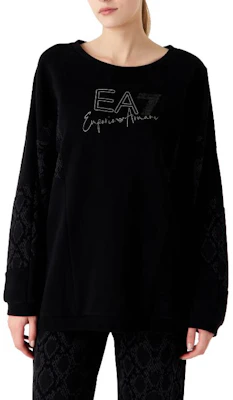 (W) Emporio Armani EA7 标志印花圆领卫衣 - 黑色 6RTM13-TJQTZ-1200 Shop (W) Emporio Armani EA7 标志印花圆领卫衣 - 黑色 6RTM13-TJQTZ-1200