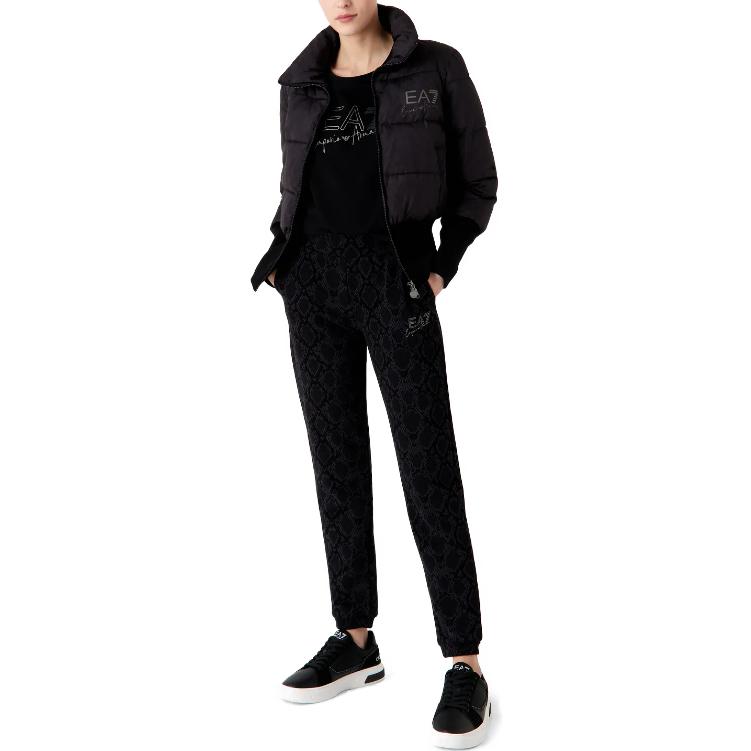 Purchase (W) Emporio Armani EA7 标志印花圆领卫衣 - 黑色 6RTM13-TJQTZ-1200