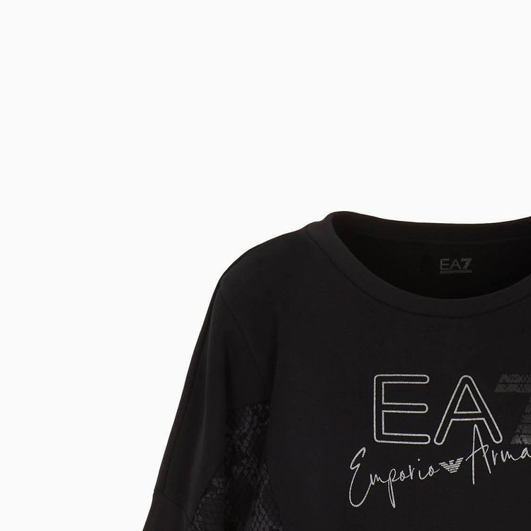 Details for (W) Emporio Armani EA7 标志印花圆领卫衣 - 黑色 6RTM13-TJQTZ-1200