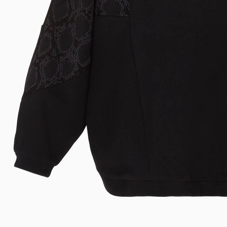 Cheap (W) Emporio Armani EA7 标志印花圆领卫衣 - 黑色 6RTM13-TJQTZ-1200