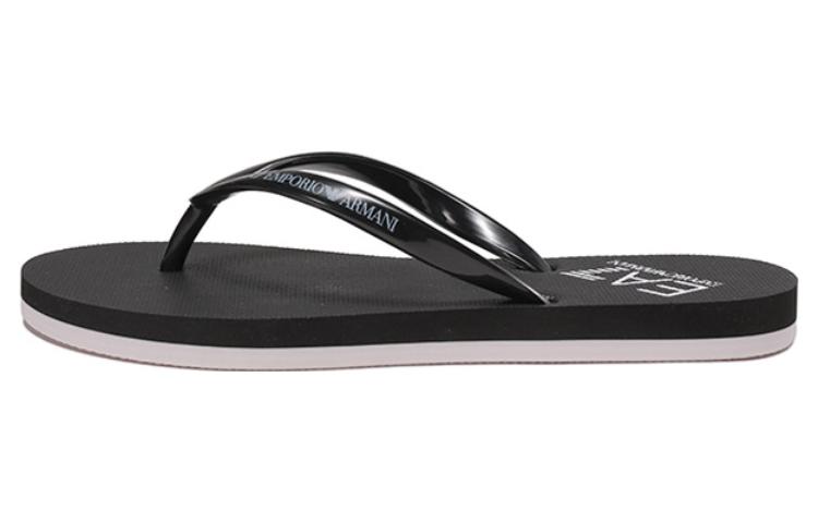 (Women) EMPORIO ARMANI EA7 PVC Flip Flops Black. XFQ012XK085A120