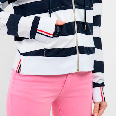 (W) Emporio Armani EA7 白色休閒連帽外套 長袖上衣 3RTM38-TJKXZ-2115 4