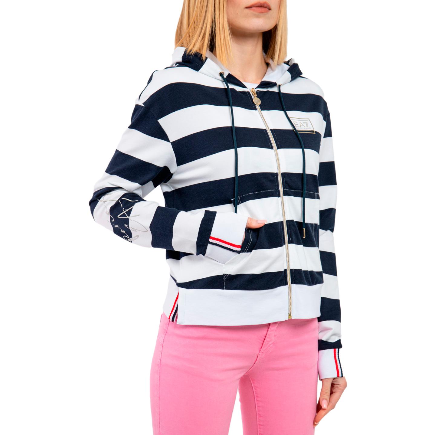 Purchase (W) Emporio Armani EA7 白色休閒連帽外套 長袖上衣 3RTM38-TJKXZ-2115