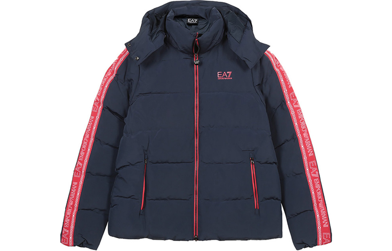 (Women) Emporio Armani EA7 Winter Hooded Jacket - Night Blue 6HTB05-TN8AZ-1543