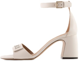 (Women) Emporio Armani EA Leather 'Milk White Buckle Block Heel' X3P817XF271100395 (Women) Emporio Armani EA Leather 'Milk White Buckle Block Heel' X3P817XF271100395