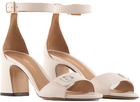 (W) Emporio Armani EA Kulit 'Milk White Buckle Block Heel' X3P817XF271100395 Order (W) Emporio Armani EA Kulit 'Milk White Buckle Block Heel' X3P817XF271100395