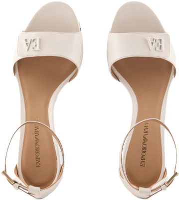 (Women) Emporio Armani EA Leather 'Milk White Buckle Block Heel' X3P817XF271100395 Lookbook (Women) Emporio Armani EA Leather 'Milk White Buckle Block Heel' X3P817XF271100395