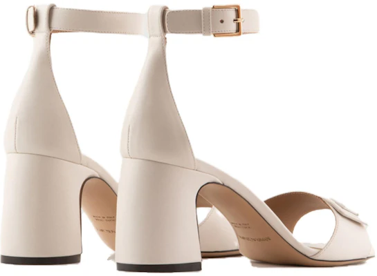 (Women) Emporio Armani EA Leather 'Milk White Buckle Block Heel' X3P817XF271100395 Shop (Women) Emporio Armani EA Leather 'Milk White Buckle Block Heel' X3P817XF271100395