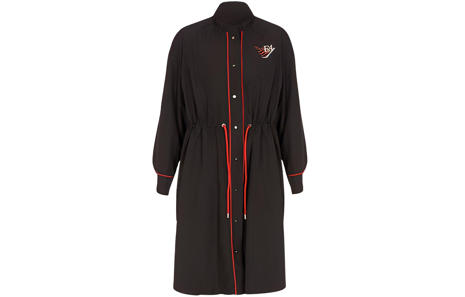 (Women) Emporio Armani EA SS22 Lunar New Year Tiger Print Adjustable Black Coat Women 3L2L69-2NHAZ-0999