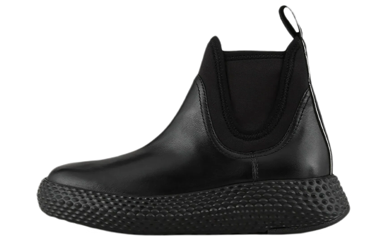 (W) Emporio Armani Elastic Inset Leather Chelsea Boot 'Black'