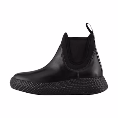 (W) Emporio Armani Elastic Inset Leather Chelsea Boot 'Black'
