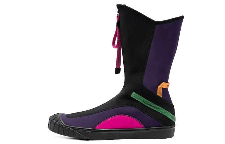 (W) Emporio Armani Fashion Casual Ankle Boot 'Black Purple'