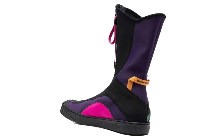 (W) Emporio Armani Fashion Casual Ankle Boot 'Black Purple' 圖 3