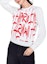 Purchase (Women) EMPORIO ARMANI FW21 Graffiti Logo White Crewneck Sweatshirt. 6K2MTZ-2M40Z-F159