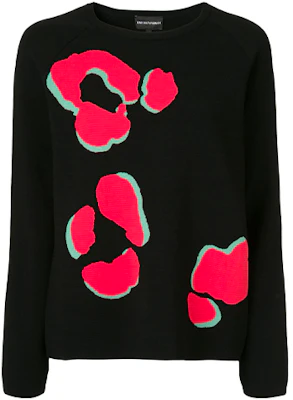 (Women) EMPORIO ARMANI FW21 Black Patterned Knit Pullover Sweater. 6G2MTQ-2M03Z-0999 Order (Women) EMPORIO ARMANI FW21 Black Patterned Knit Pullover Sweater. 6G2MTQ-2M03Z-0999