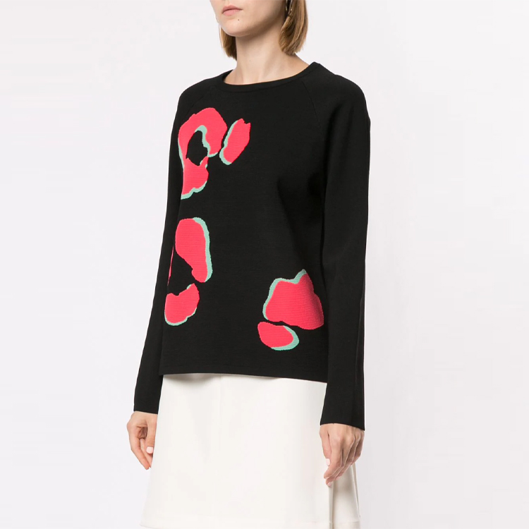 (Women) EMPORIO ARMANI FW21 Black Patterned Knit Pullover Sweater. 6G2MTQ-2M03Z-0999 圖 5